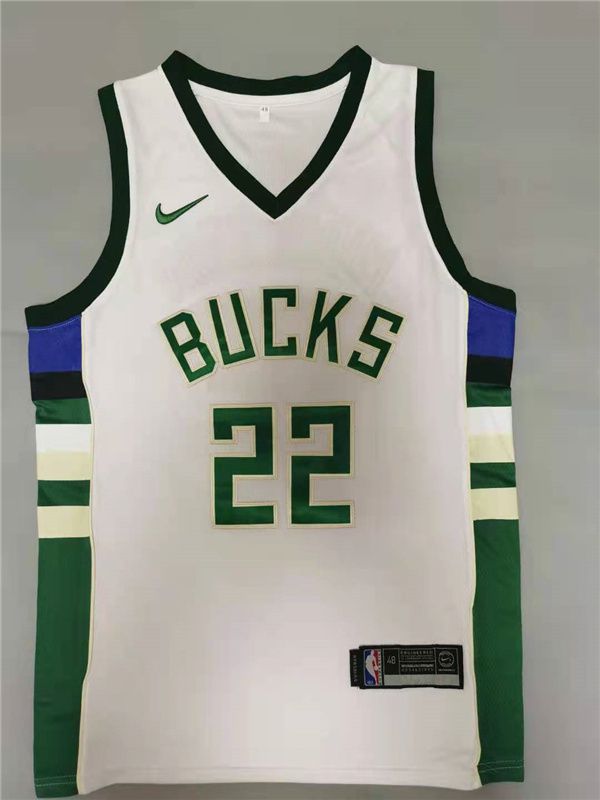 Men Milwaukee Bucks #22 Middleton White 2021 Nike Game NBA Jersey